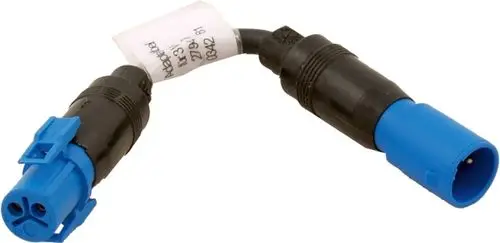 Wolf Adapterkabel mit zwei blauen Steckanschlüssen zur Verbindung von Dreiwegeventilen, geeignet für GU/GG-2EK-S, mit Kabel und Kennzeichnung.